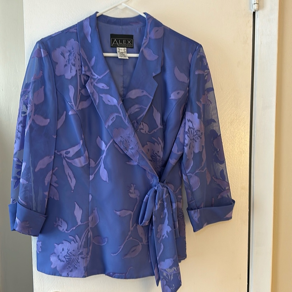Sheer sleeve dressy blouse